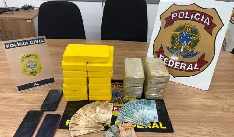 Três mulheres presas com 21 kg de drogas em Brasiléia