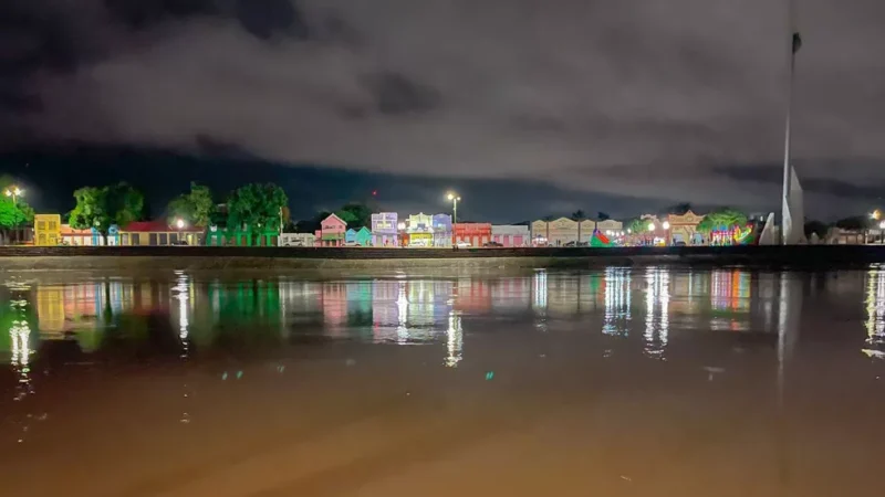 Rio Acre segue em elevação e atinge 14,43 metros em Rio Branco, mantendo estado de alerta