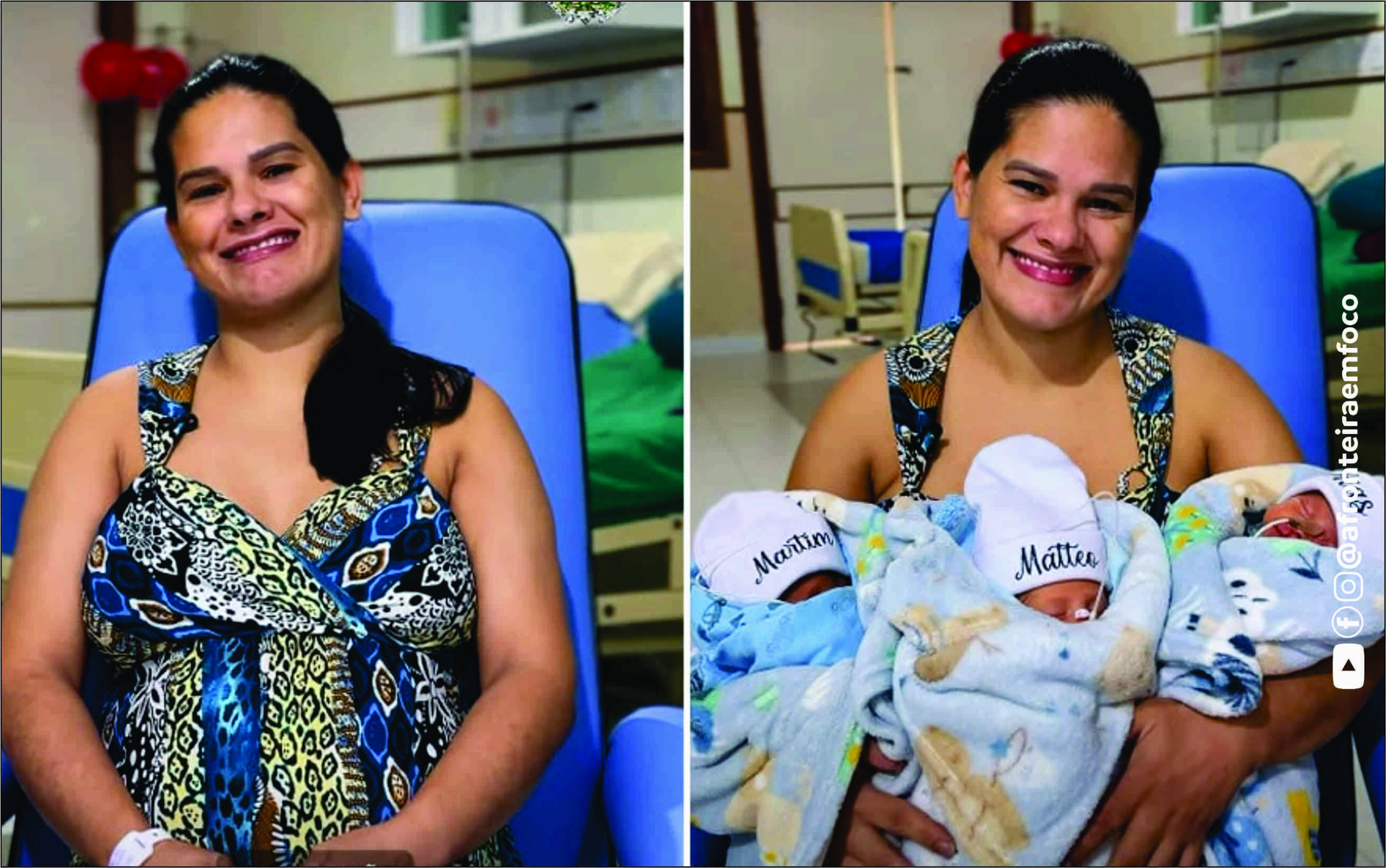 No Acre, mãe de primeira viagem dá à luz trigêmeos e revela susto: “esperava um”