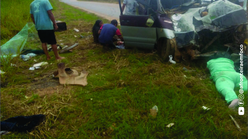 Acidente na estrada Cobija–Porvenir deixa cinco feridos; vítimas recebem atendimento no Hospital Roberto Galindo