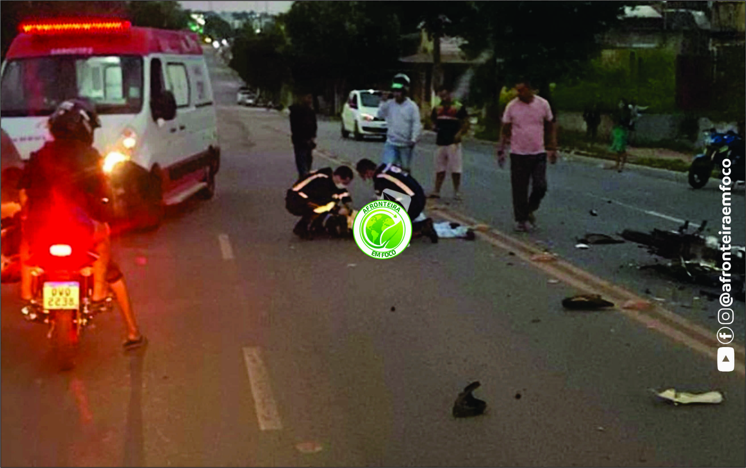 Grave acidente deixa casal ferido após colisão entre moto e carro em Rio Branco