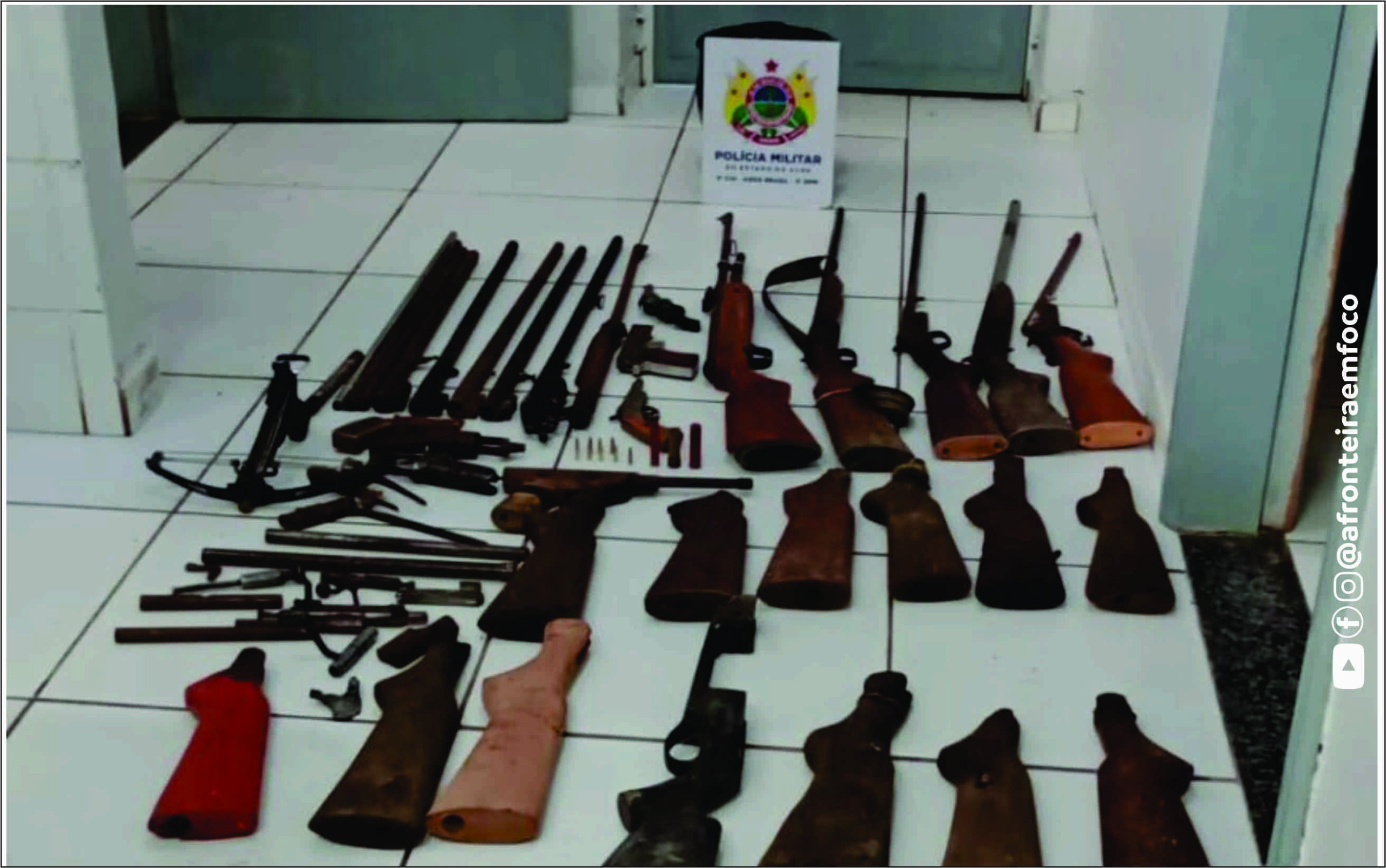 Polícia Militar desarticula suposta fábrica clandestina de armas e prende suspeito em Assis Brasil