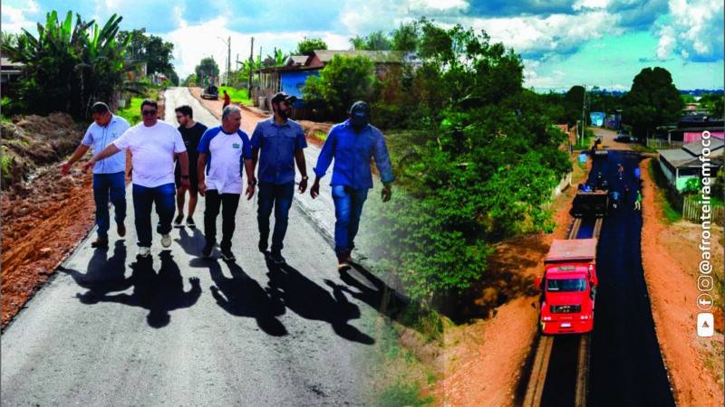 Após enxurrada, rua de acesso aos bairros Alberto Castro, Eldorado e Samaúma recebe drenagem e pavimentação em Brasiléia