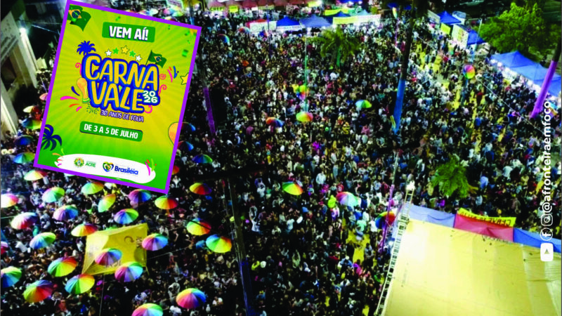 ExtraCarnavale 2026 terá shows de Parangolé e Coyote durante celebração dos 30 anos da festa em Brasiléia