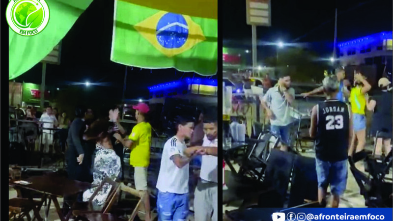 Homem é esfaqueado várias vezes durante briga generalizada em bar anexo a posto de combustível