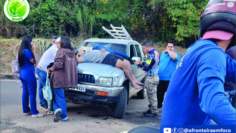 Acidente registrado em Epitaciolândia deixa motociclista ferido na manhã desta segunda-feira