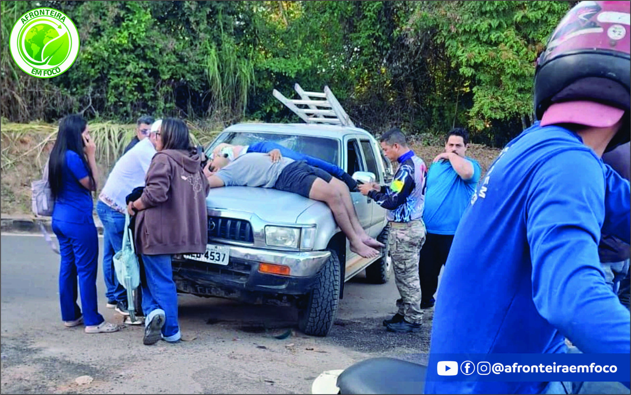 Acidente registrado em Epitaciolândia deixa motociclista ferido na manhã desta segunda-feira