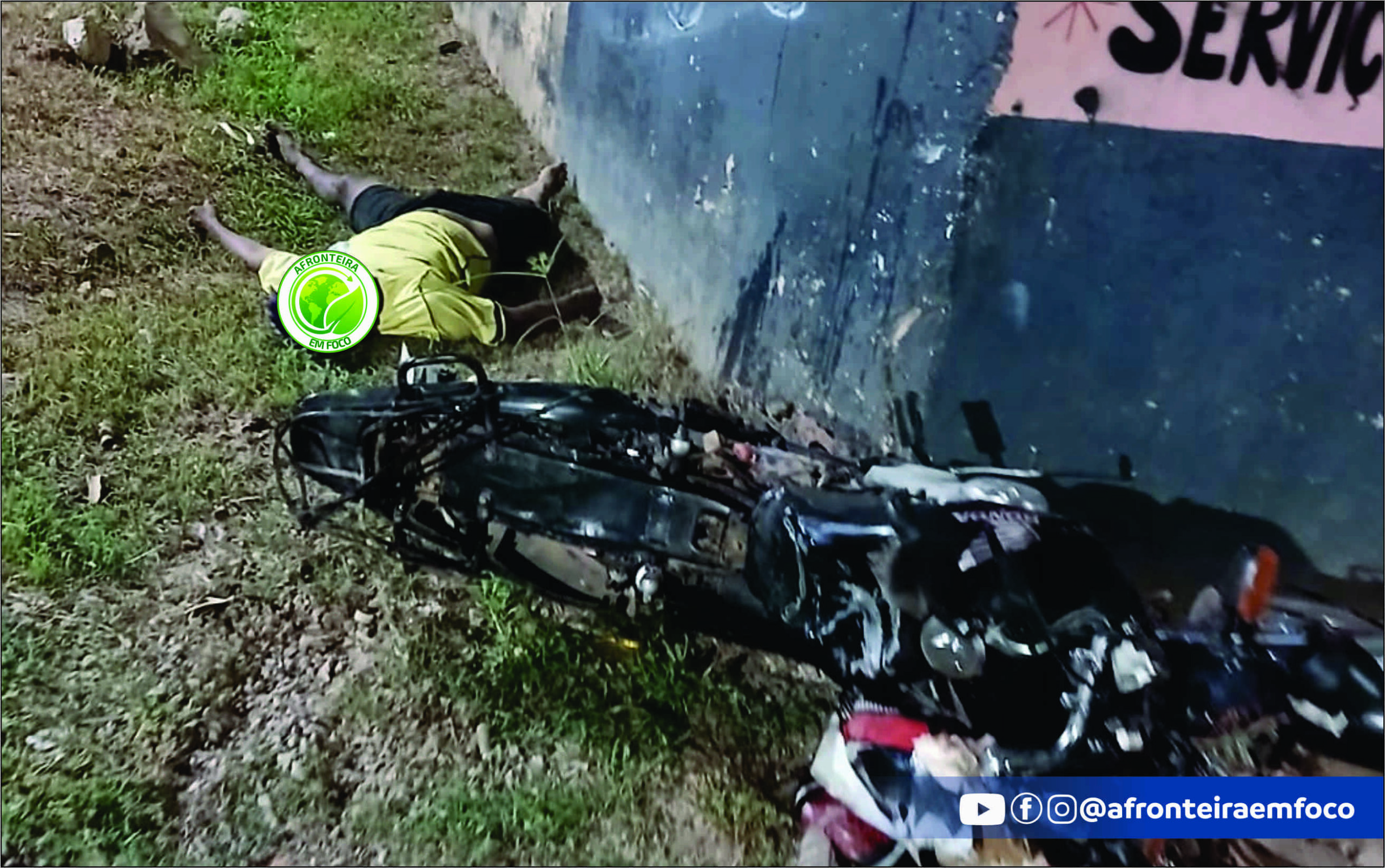 Jovem morre em acidente entre motocicleta e caminhonete em Xapuri; polícia procura motorista que fugiu sem prestar socorro
