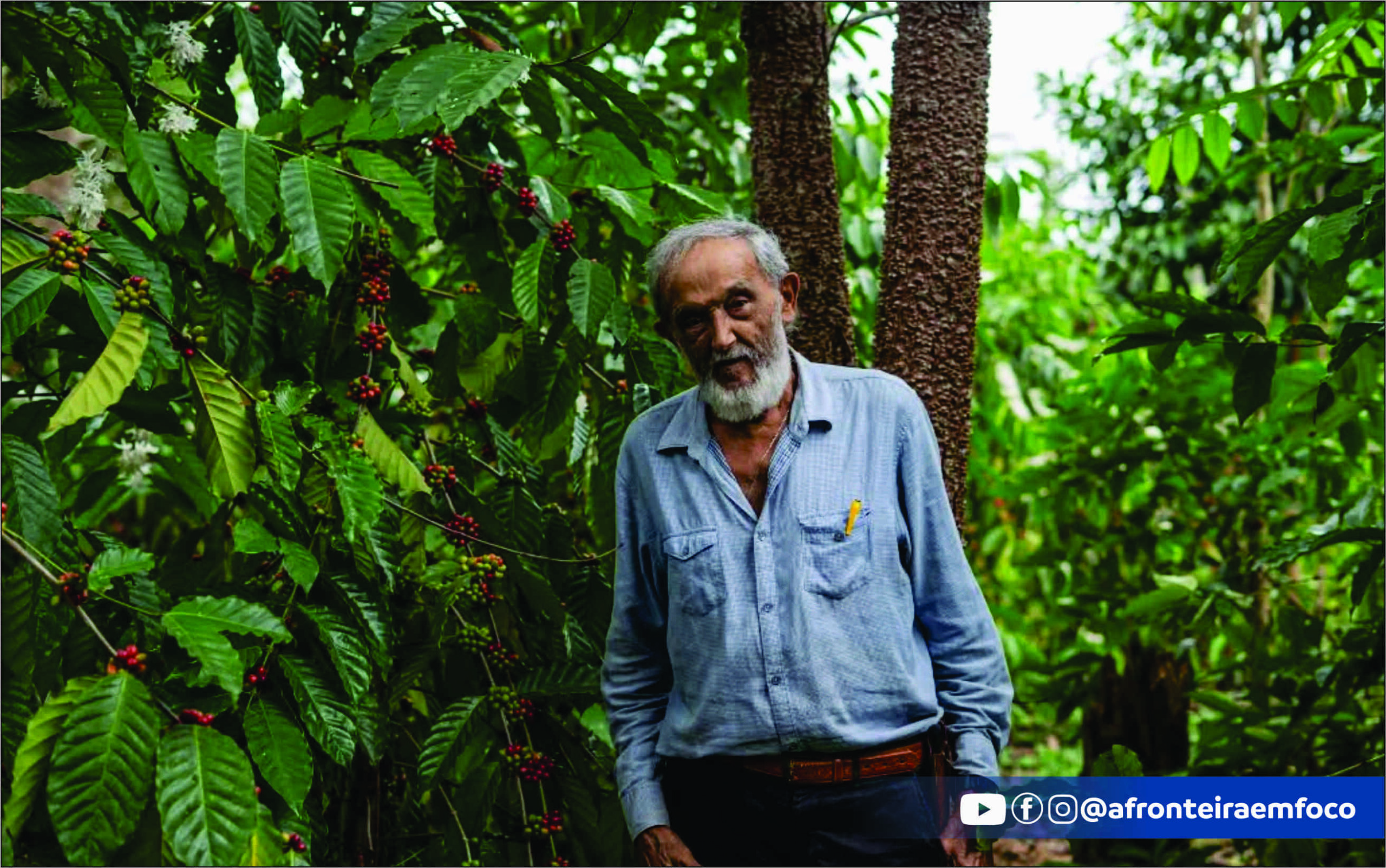 Primo de Chico Mendes aposta no cultivo de café para fortalecer a renda familiar e preservar a floresta em Xapuri