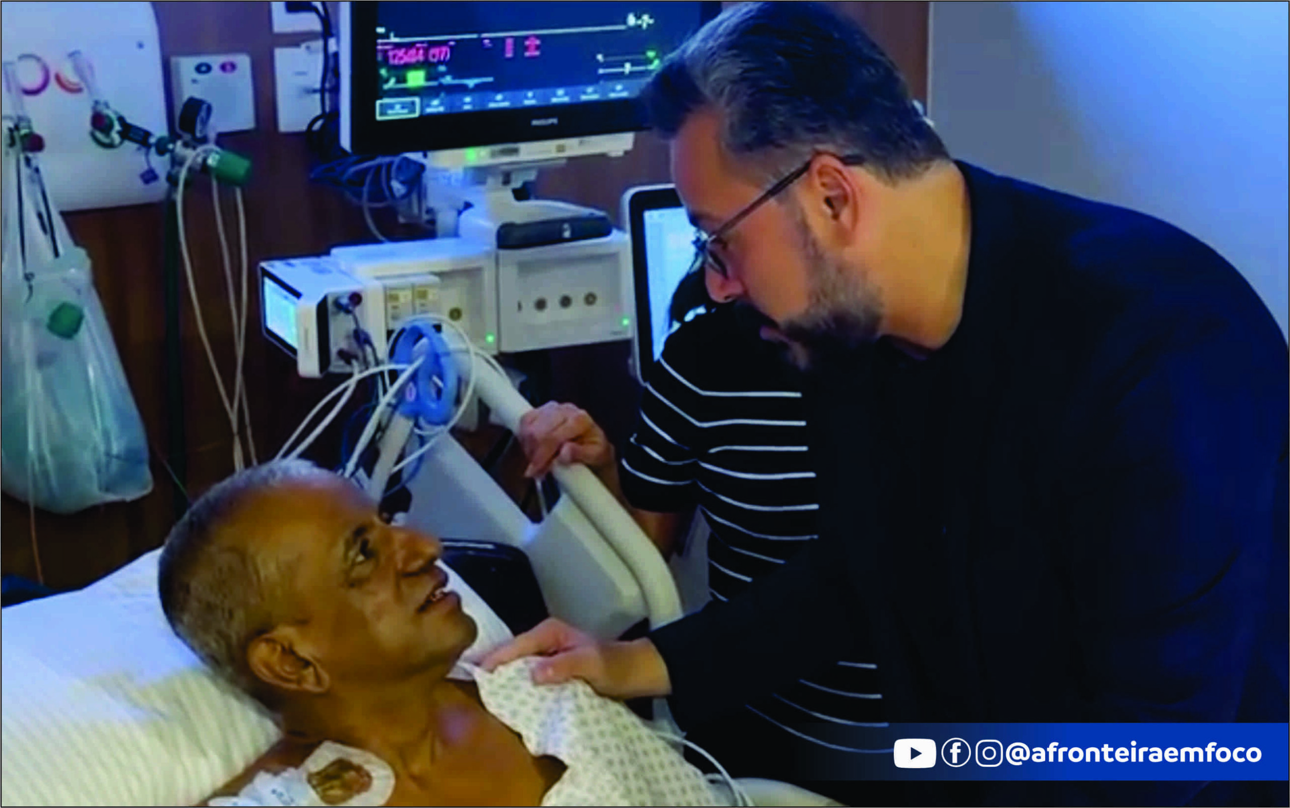 Alan Rick visita Edinaldo Muniz em hospital de São Paulo