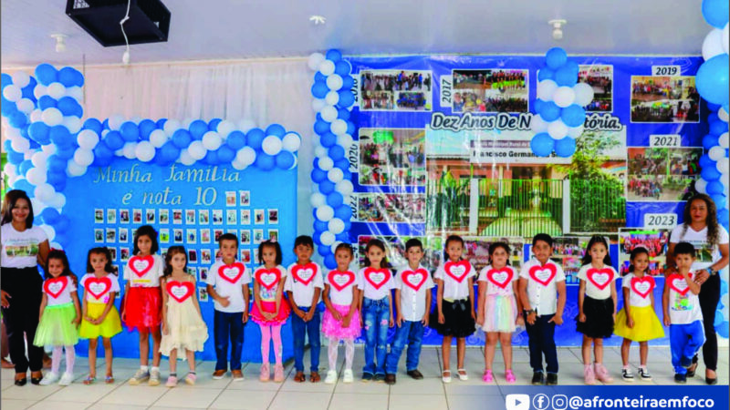 Escola Nucleada Francisco Germano celebra 10 anos com o Dia da Família na Escola na zona rural de Brasiléia