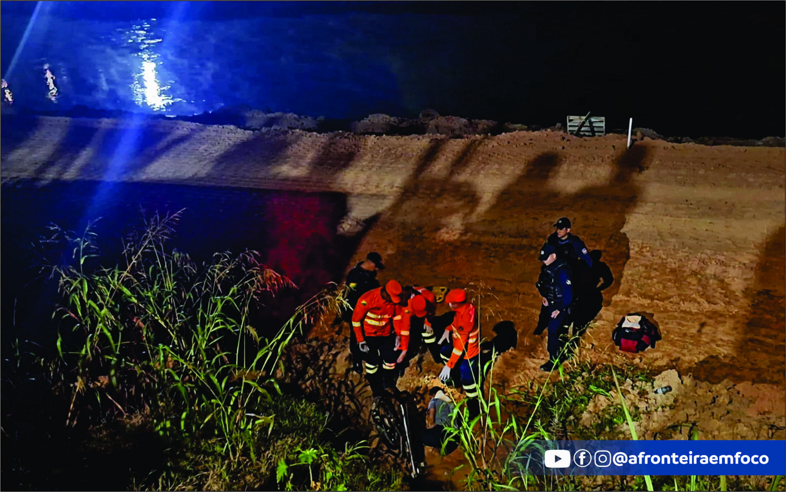 Motociclista sobrevive após cair de barranco de aproximadamente cinco metros em Brasiléia
